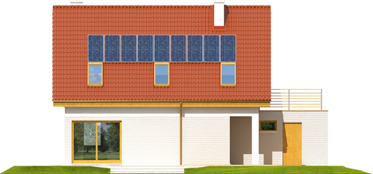 Tim II G1 - Projekty domów ARCHIPELAG - Tim II G1 - elewacja tylna