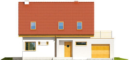 Tim II G1 - Projekty domów ARCHIPELAG - Tim II G1 - elewacja frontowa