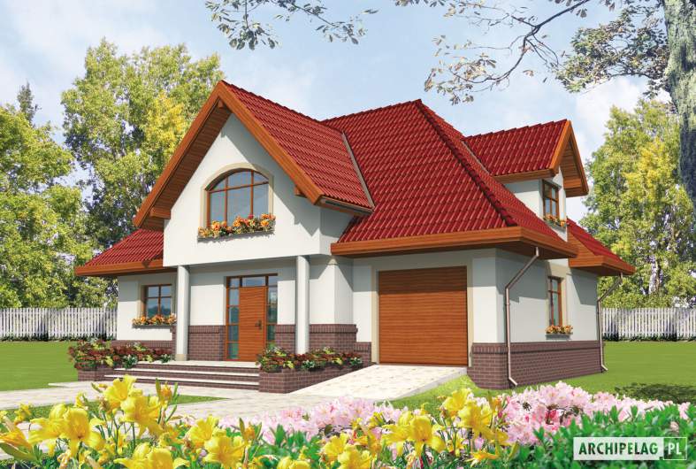 Projekt domu Ofelia G1 - wizualizacja frontowa