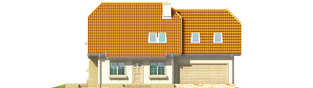 Projekt domu Śnieżynka III G2 - elewacja frontowa