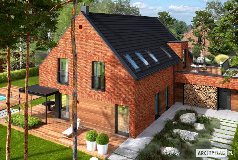 Projekt domu Teodor G2 (wersja A) ENERGO PLUS - widok z góry