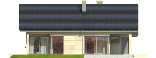 Tori G1 - Projekty domów ARCHIPELAG - Tori G1 - elewacja tylna