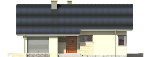 Tori G1 - Projekty domów ARCHIPELAG - Tori G1 - elewacja frontowa