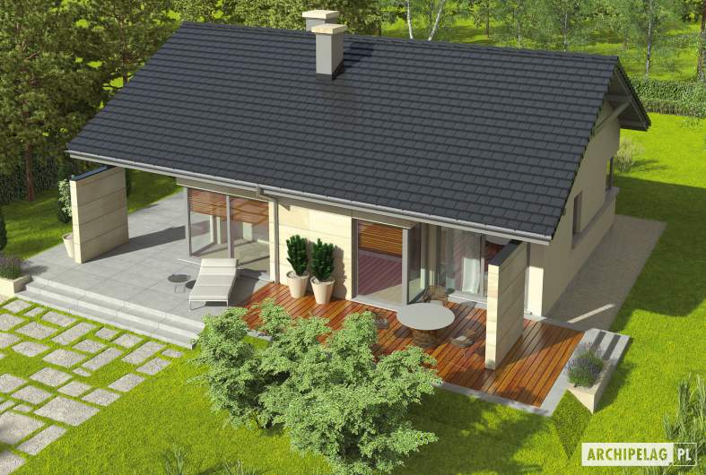 Projekt domu Tori G1 - Projekty domów ARCHIPELAG - Tori G1 - widok z góry