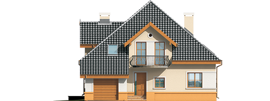 Anula G1 - Projekt domu Anula G1 - elewacja frontowa