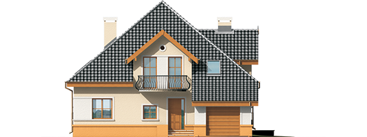 Anula G1 - Projekt domu Anula G1 - elewacja frontowa