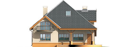 Anula G1 - Projekt domu Anula G1 - elewacja tylna