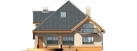 Anula G1 - Projekt domu Anula G1 - elewacja tylna