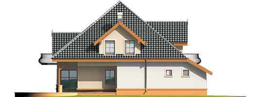 Anula G1 - Projekt domu Anula G1 - elewacja lewa