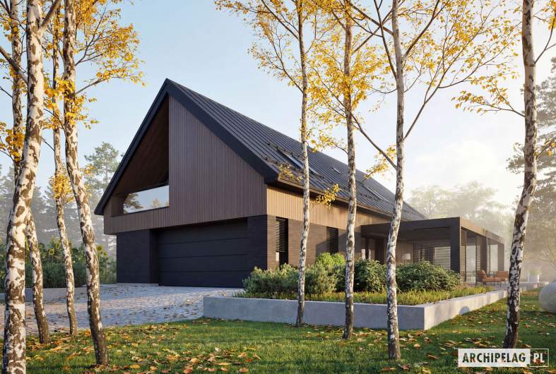 Projekt domu Nikolas III G2 (wersja A) ENERGO PLUS - wizualizacja frontowa