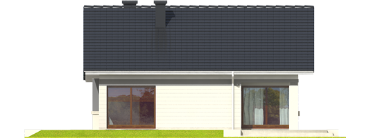 Tori III - Projekt domu Tori III - elewacja tylna
