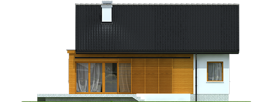 Elmo II ENERGO - Projekt domu Elmo II ENERGO - elewacja tylna