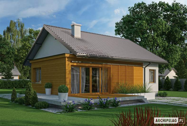 Projekt domu Elmo II ENERGO - wizualizacja ogrodowa