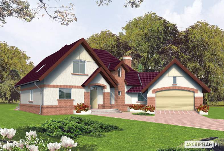 Projekt domu Liliana G2 - wizualizacja frontowa