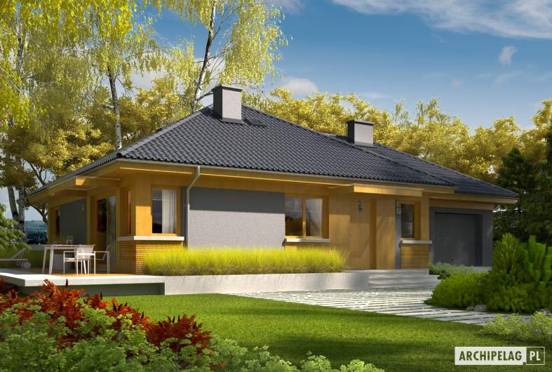 Projekt domu Anabela G1 - Projekty domów ARCHIPELAG - Anabela G1 - wizualizacja frontowa