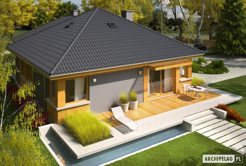 Projekt domu Anabela G1 - Projekty domów ARCHIPELAG - Anabela G1 - widok z góry
