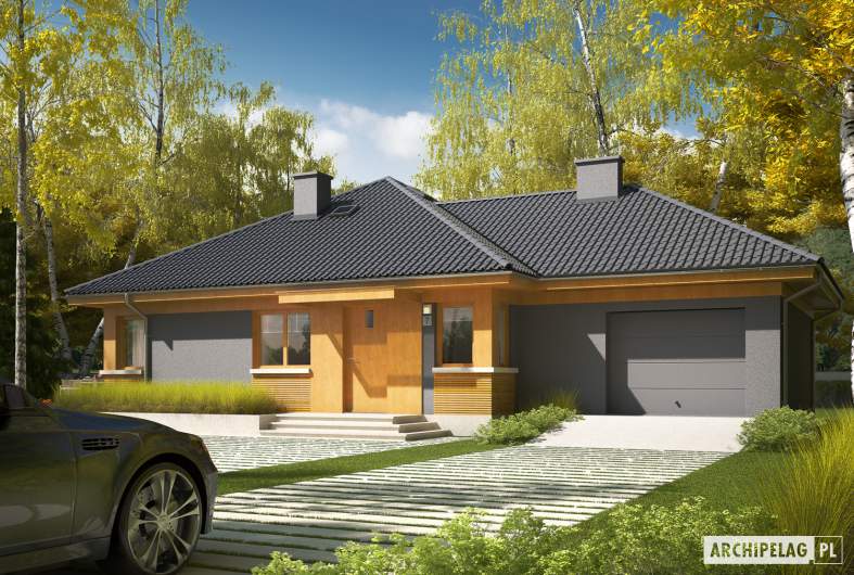 Projekt domu Anabela G1 - Projekty domów ARCHIPELAG - Anabela G1 - wizualizacja frontowa