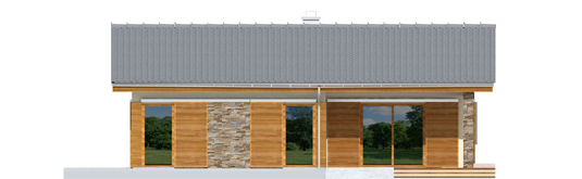 Bob - Projekt domu Bob - elewacja tylna