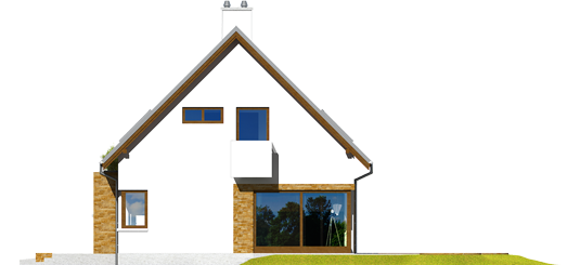 Tim G1 B - Projekt domu Tim G1 (wersja B) - elewacja lewa