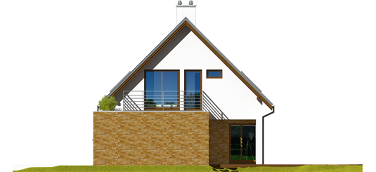 Tim G1 B - Projekt domu Tim G1 (wersja B) - elewacja prawa