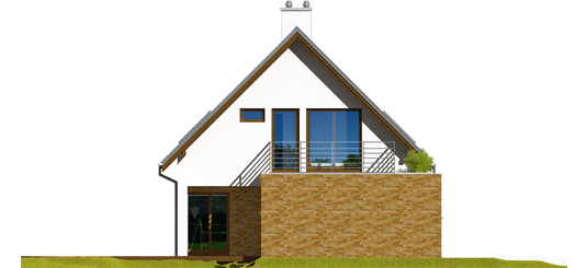 Tim G1 B - Projekt domu Tim G1 (wersja B) - elewacja prawa