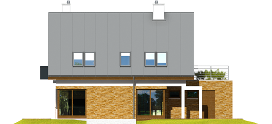 Tim G1 B - Projekt domu Tim G1 (wersja B) - elewacja tylna