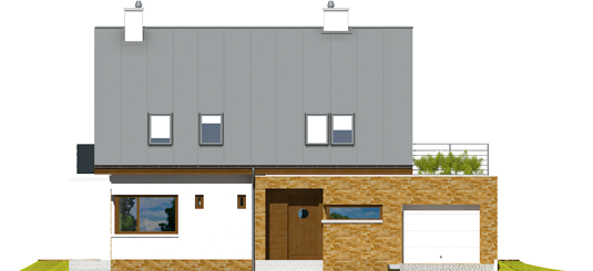 Tim G1 B - Projekt domu Tim G1 (wersja B) - elewacja frontowa