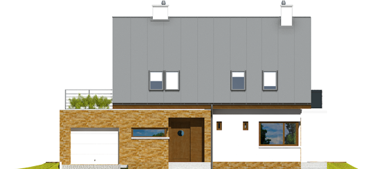 Tim G1 B - Projekt domu Tim G1 (wersja B) - elewacja frontowa