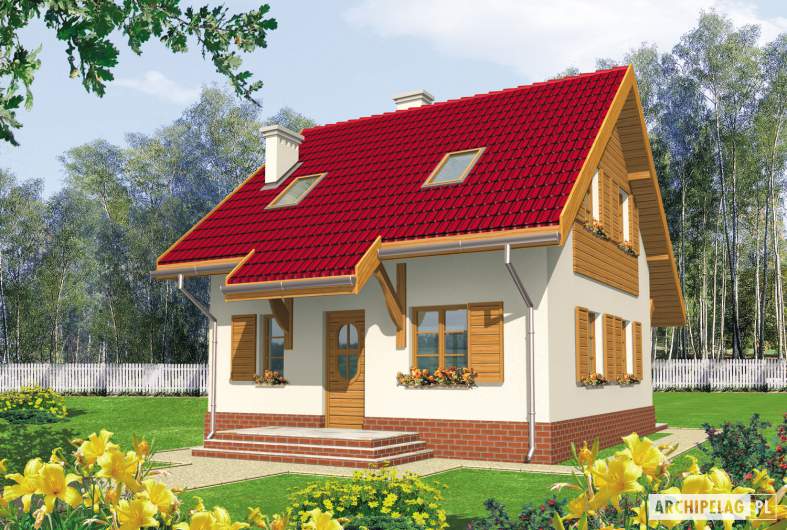 Projekt domu Raissa - wizualizacja frontowa