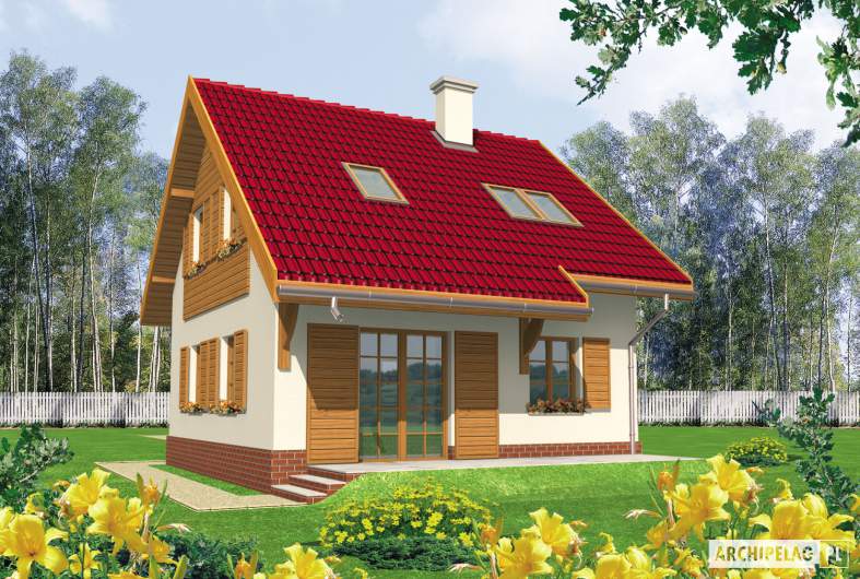 Projekt domu Raissa - wizualizacja ogrodowa