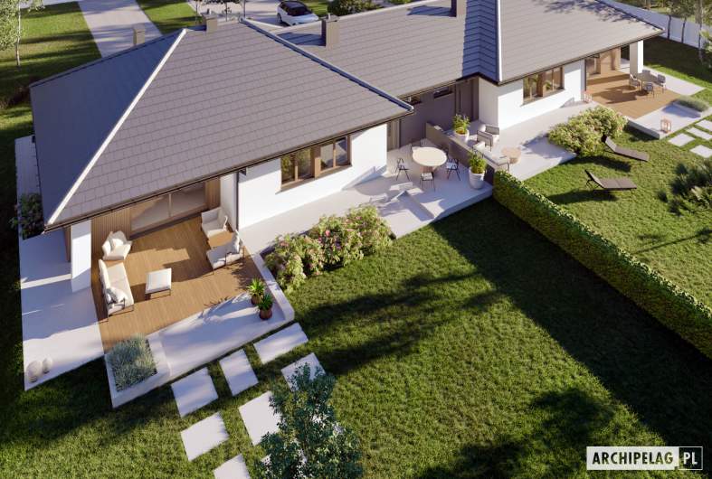 Projekt domu Mini 1 G2 (dwulokalowy) - widok z góry