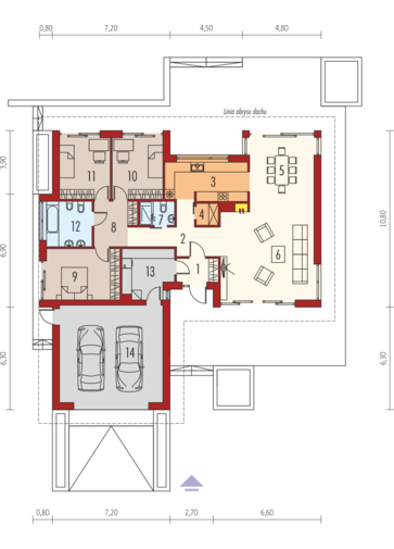 Dominik II G2 (wersja B): Parter