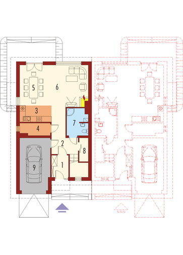 Malwa G1 (dwulokalowa): Parter