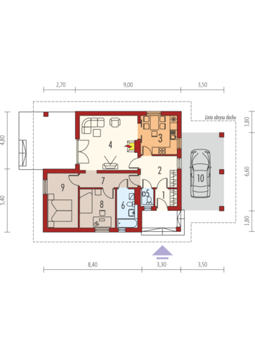 Amelka (z wiatą): Parter