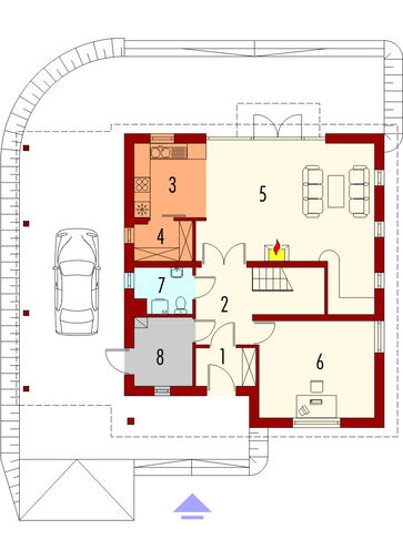 Ciri (z wiatą): Parter