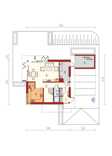 EX 10 II (z wiatą) soft: Parter