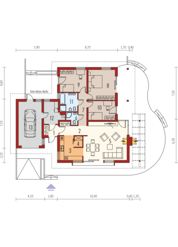 Selena II G1 (30 stopni): Parter