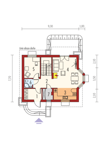 Megi (z piwnicą): Parter