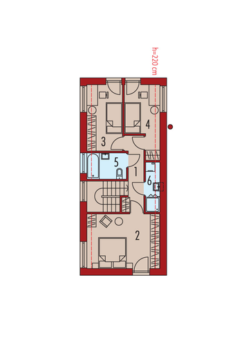 Moniczka IV (wersja B) ENERGO PLUS: Poddasze
