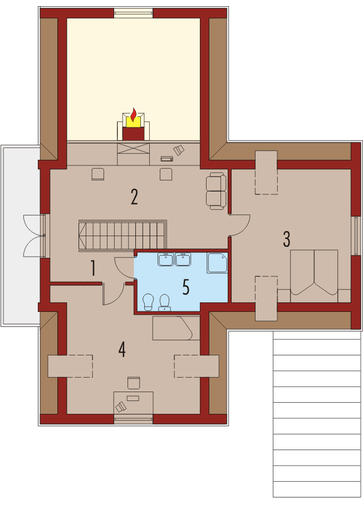 Paweł (z wiatą): Poddasze