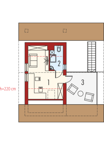 Budynek gospodarczy G35 (z wiatą): Poddasze
