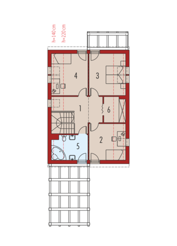 Lara (z wiatą): Poddasze