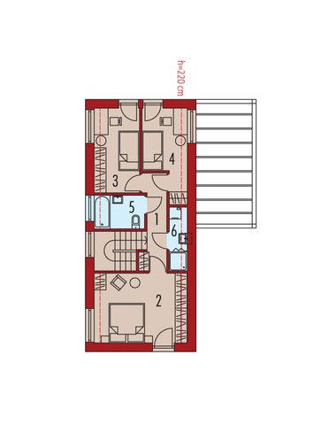 Moniczka IV (wersja C) ENERGO PLUS: Poddasze